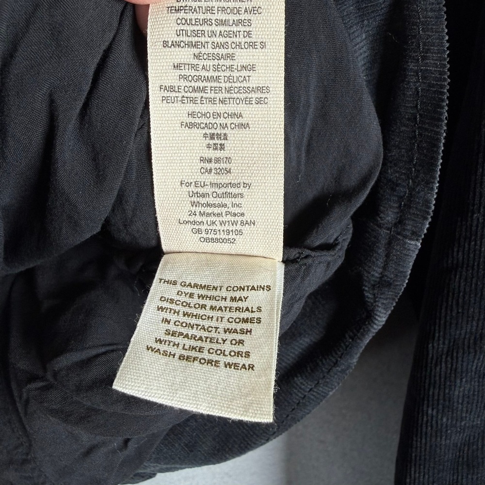 Free People Womens S Byron Corduroy Blazer Black Dark Academia Indie Boho - Picture 4 of 10